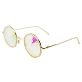 Beige Wormhole Kaleidoscope Glasses